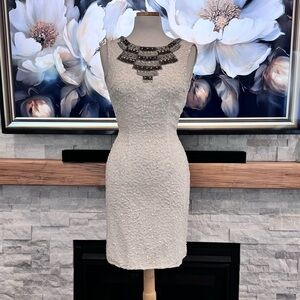 Fully beaded white reception/homecoming/formal dress